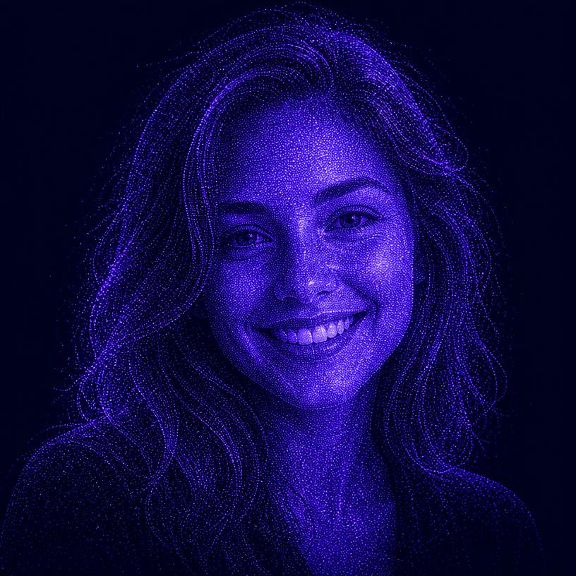 Synthetic portrait of Maya Chen